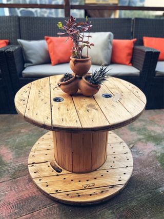 MESAS BOBINAS CARRETE MADERA CABLE CHILLPALET