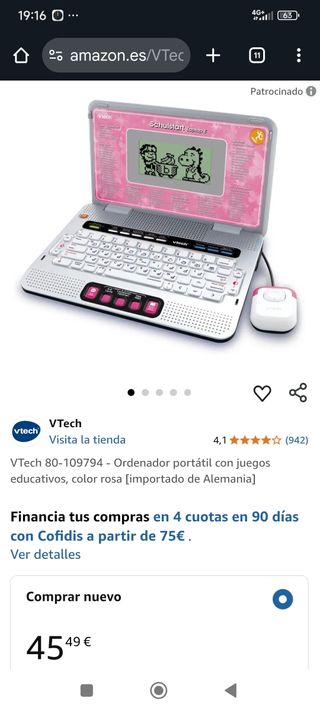 Oportunidad.VTech Genio Start bilingue- Ordenador