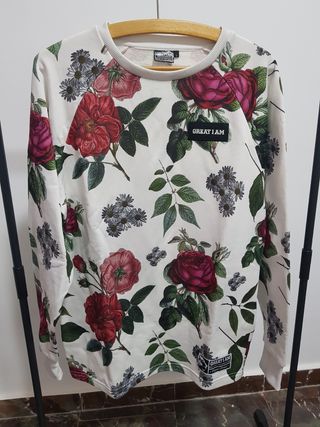 Jersey GREAT IAM floral blanco