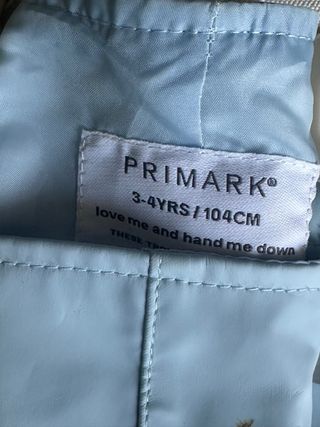 Mono lluvia Primark niño 3-4 años