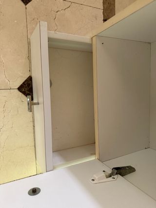 Mueble blanco almacenaje 1 cajon