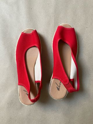 Alpargatas rojas mujer