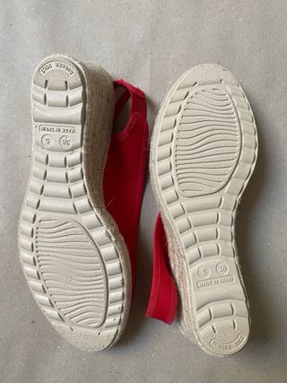 Alpargatas rojas mujer