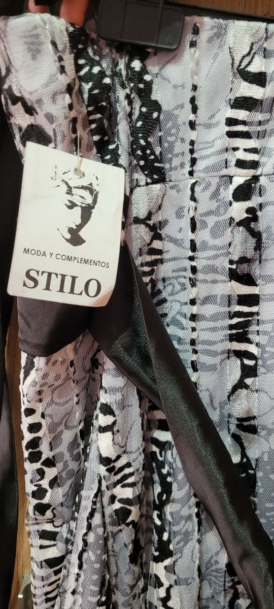 Vestido STILO fiesta negro-gris