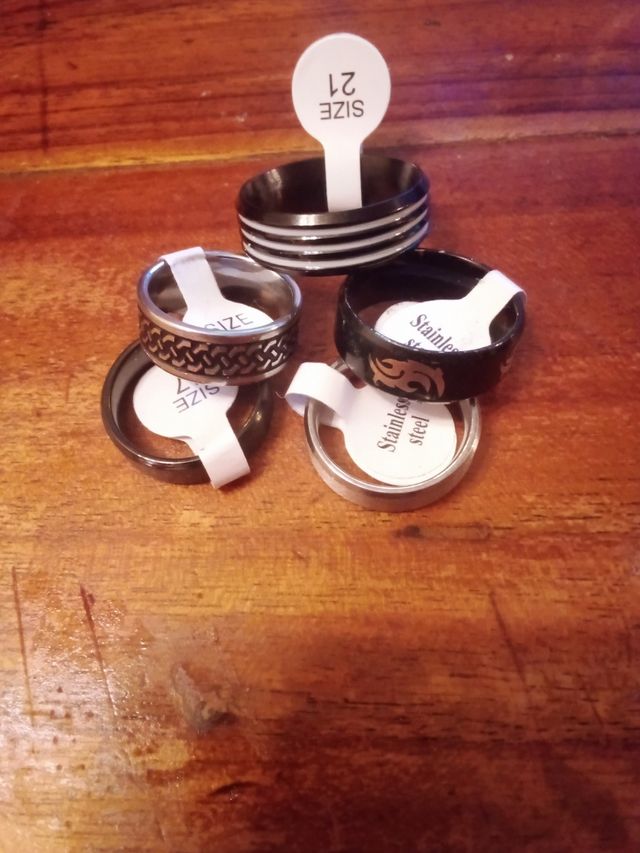 Anillos Acero Inoxidable - 21 mm varios tamaños,