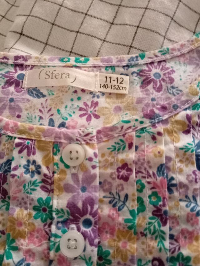2 Camisas niña 140-152 flores