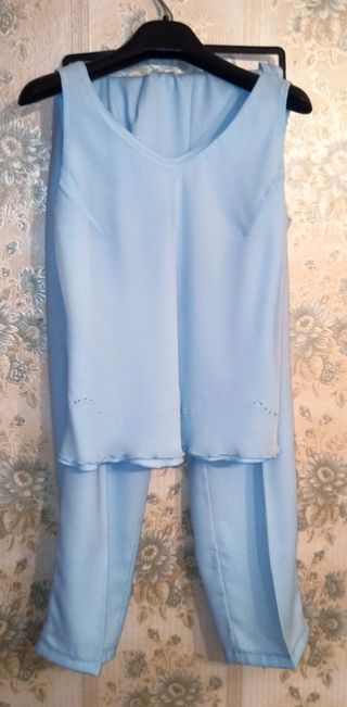 Completo vintage azzurro cerimonia