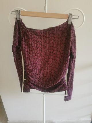 Blusa Pull&Bear marrón talla XS