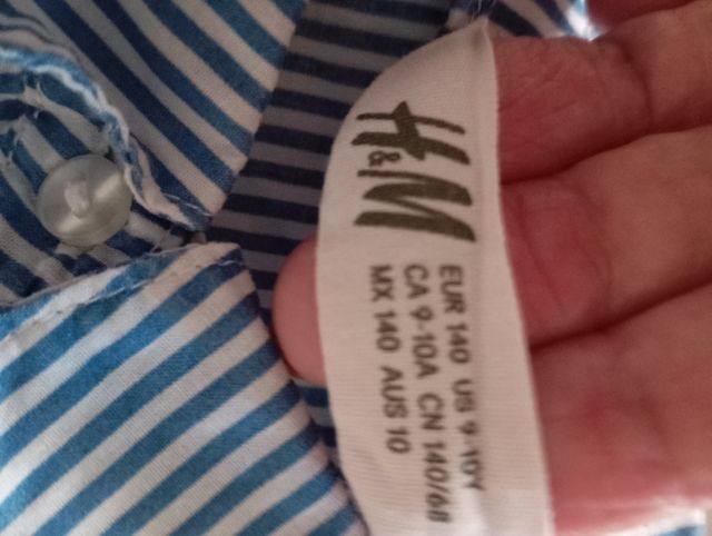 Camisa niña rayas azul - 140