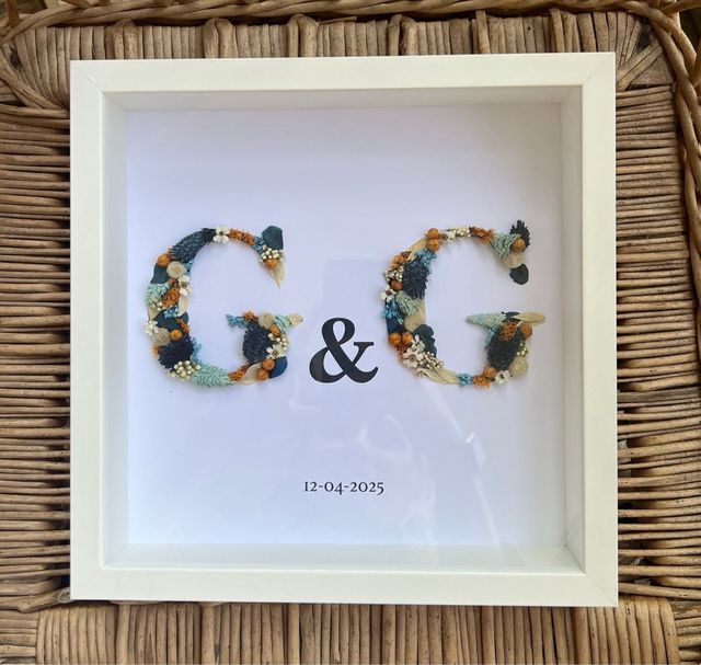 Cuadro iniciales de flores