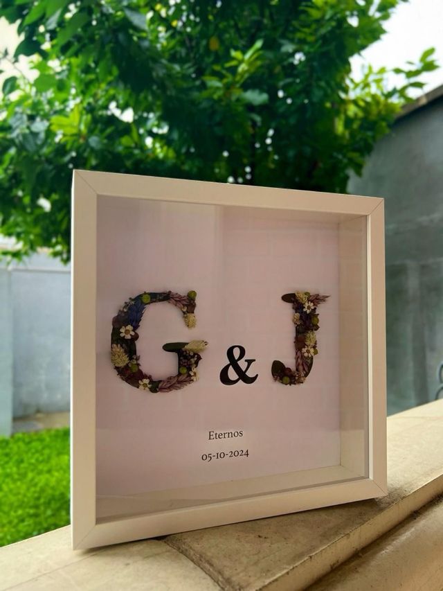 Cuadro iniciales de flores