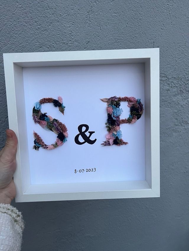 Cuadro iniciales de flores