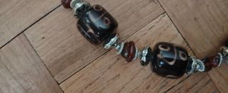Collana vintage nero marrone