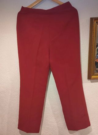 Lote Pantalones negros y burdeos mujer