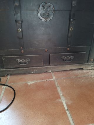 Baúl antiguo de madera
Conjunto de 3 baúles 
