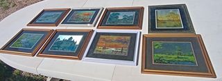 8 Quadri Vintage Dipinti