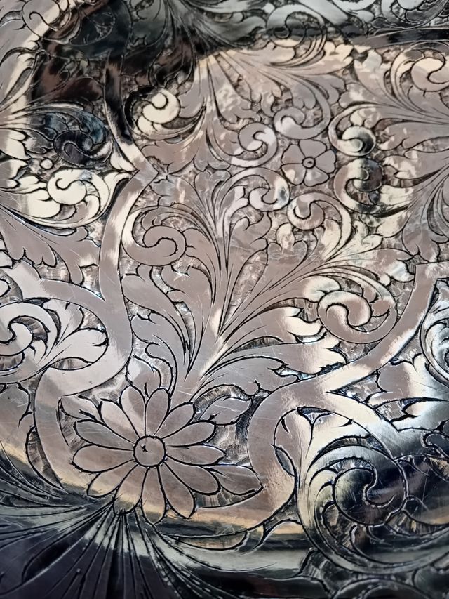 Piatto argentato antico