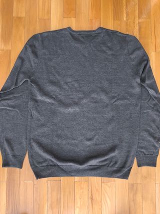 Jersey de punto , cuello redondo,Gris - Talla L
