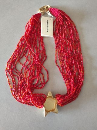 Bimba y Lola. Collar coral con estrella de mar