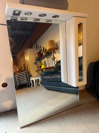 Espejo baño con armario - blanco