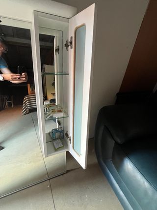 Espejo baño con armario - blanco