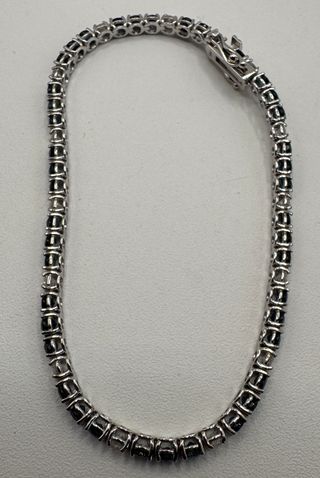 Pulsera de oro 18 kt con diamantes y zafiros