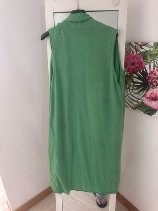 Chaleco largo verde