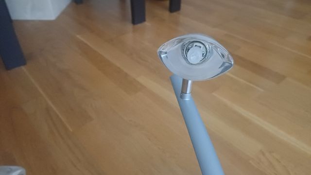 Lámpara 4 focos aluminio plata