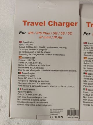 Cargador iPhone 6/6 Plus