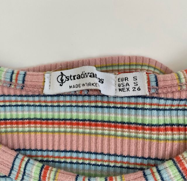 Camiseta rayas Stradivarius S