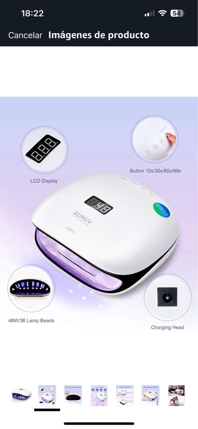 SUNUV Lámpara LED uñas - Secado