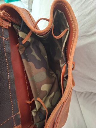 Mochila cuero marrón