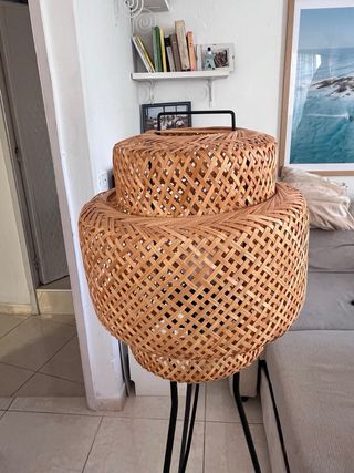 Lámpara pie IKEA bambú