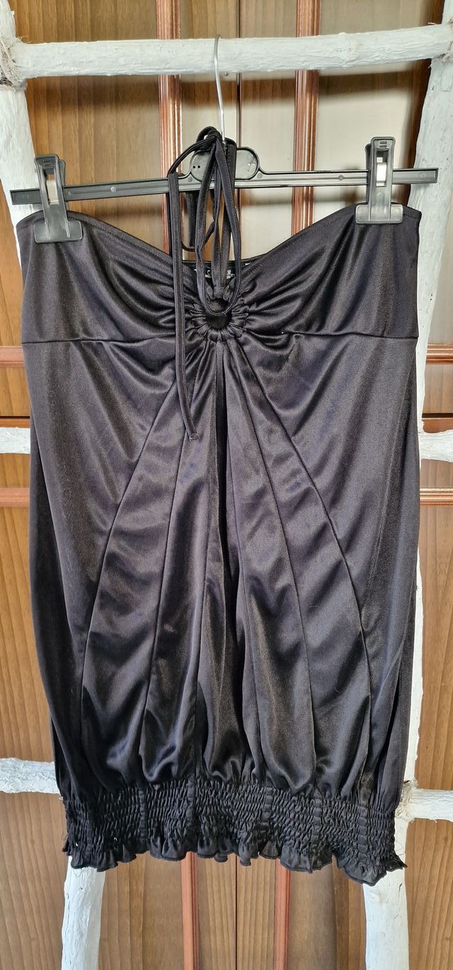 Canotta nera senza spalline