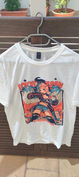 Camiseta blanca anime Japón talla M