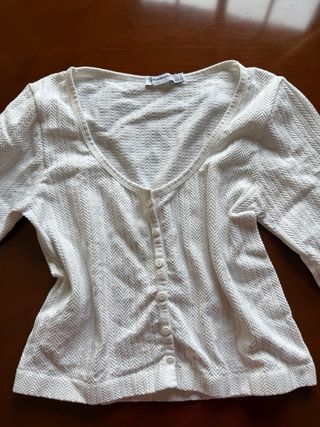 Blusa blanca Stradivarius - Talla M