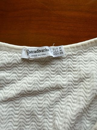Blusa blanca Stradivarius - Talla M