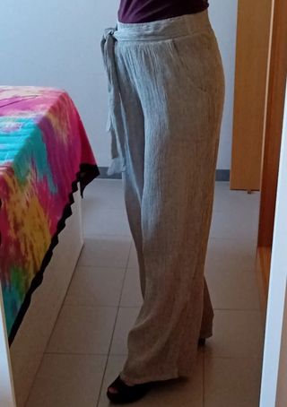 Pantalon gris vaporoso - Talla 36 - A estrenar