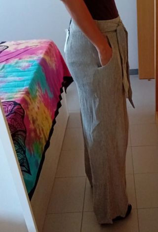 Pantalon gris vaporoso - Talla 36 - A estrenar