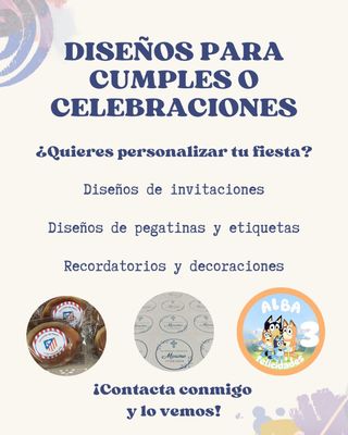 Invitaciones, pegatinas y detalles para eventos