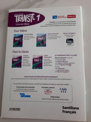 TRANSIT 1. Livre de l ́éleve. SPÉCIMEN. Niveau A1