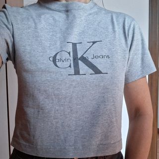 Crop top Calvin Klein Jeans grigio