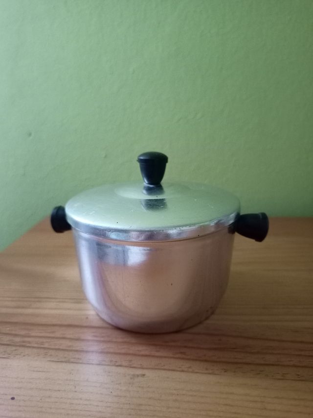 Azucarero vintage metal plateado