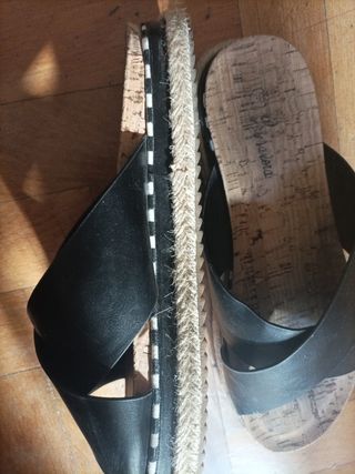 Sandalias negras plataforma 38