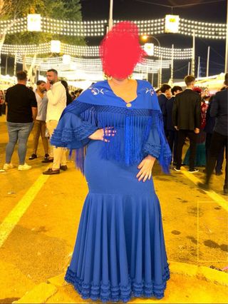 Traje Flamenca Azul