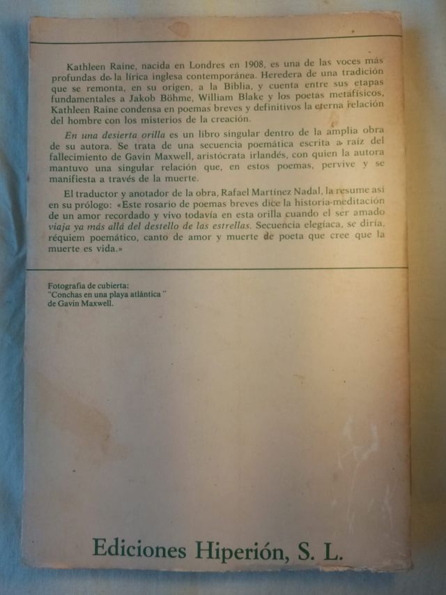 En una desierta orilla. Kathleen Raine