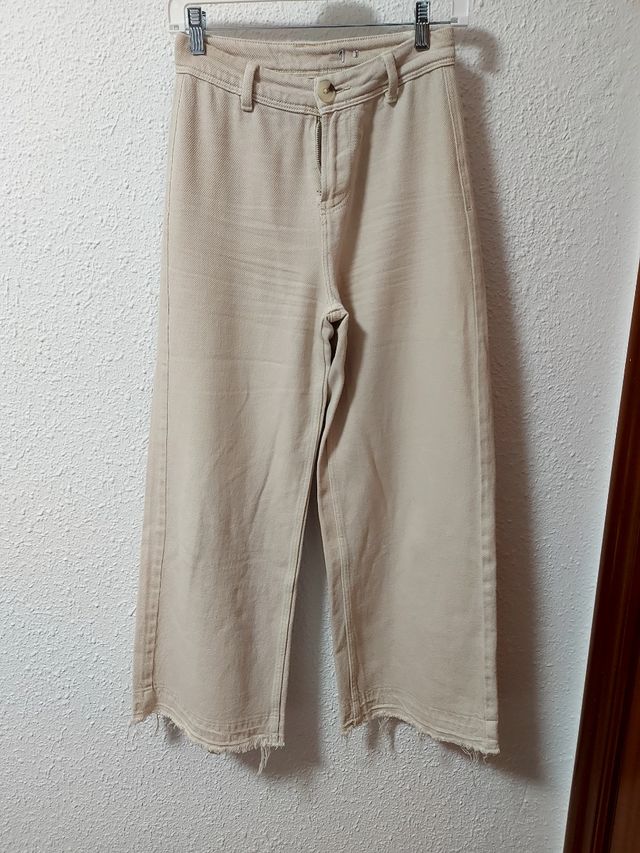 Pantalón Culotte Beige