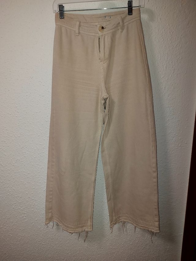 Pantalón Culotte Beige