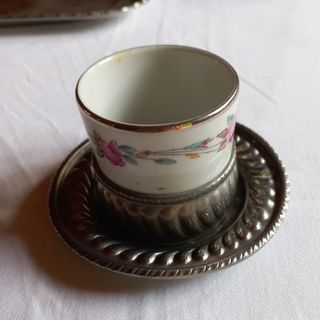 Servizio caffè vintage in metallo