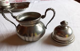 Servizio caffè vintage in metallo